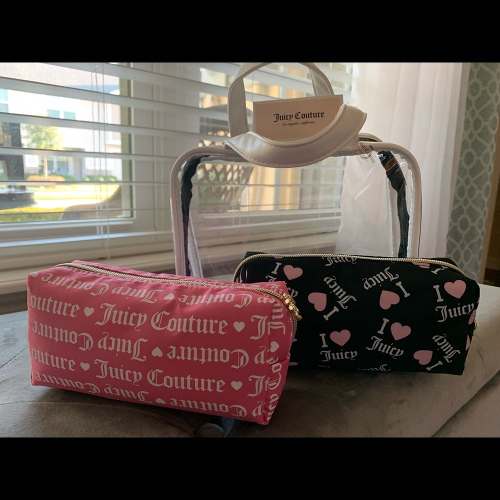 NWT Juicy Courture 3pc Cosmetic Bag